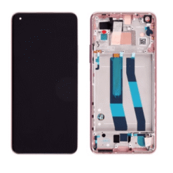 Ecran LCD + vitre tactile + châssis Rose Xiaomi Mi 11 Lite 4G (officiel)