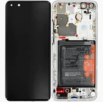 Bloc écran LCD + vitre tactile Huawei P40 Pro Plus Blanc (officiel)