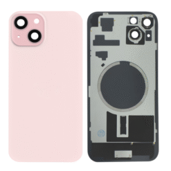 Vitre arrière avec MagSafe (sans adhésif) pour iPhone 15 Plus - Grade A (avec Logo) Rose