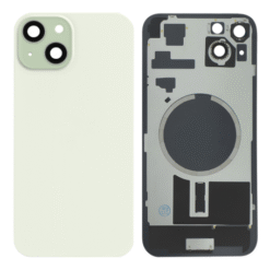 Vitre arrière avec MagSafe (sans adhésif) pour iPhone 15 Plus - Grade A (avec Logo) Vert