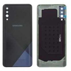 Vitre arrière + vitre caméra Noire Samsung Galaxy A30S A307F (Officiel)
