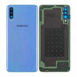 Vitre arrière + vitre caméra Bleu Samsung Galaxy A70 A705F (Officiel)