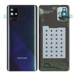 Vitre arrière + vitre caméra Noire Samsung Galaxy A71 A715F (Officiel)