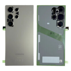 Vitre arrière + lentille caméra Grise Titane Samsung Galaxy S24 Ultra (Officiel)