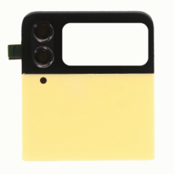 Vitre arrière supérieure + vitre caméra Jaune Samsung Galaxy Z Flip 4 5G F721B (officiel)
