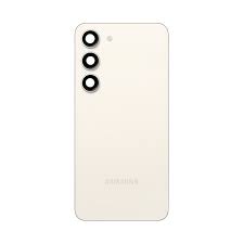 Vitre Arrière + Lentille Caméra Crème Samsung Galaxy S23 Plus (Compatible)