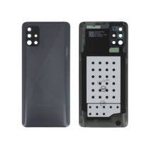 Vitre arrière + vitre caméra Noire Samsung Galaxy A51 A515F (Officiel)