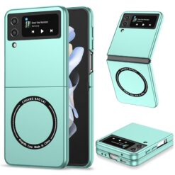 Coque PC  avec Magsafe pour Samsung Zfold 7 cyan magsafe