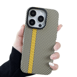 Coque Simili Carbone Magsafe Jaune iPhone 17 Air