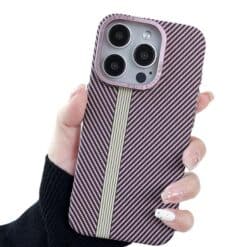 Coque Simili Carbone Magsafe Rose iPhone 17 Air