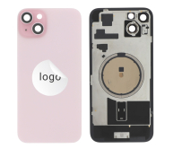 Face Arrière avec cadre de caméra + plaque de fer + NFC Magnet + logo Rose iPhone 15
