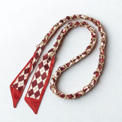 Collier tissu Foulard Rouge Losange
