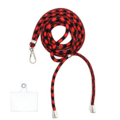 Collier tissu rouge-noir