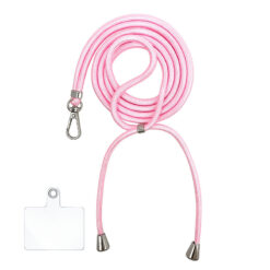Collier tissu Rose pale
