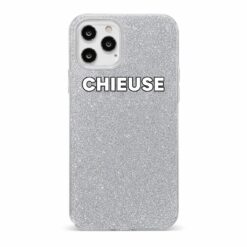 Coque GLITZERA Paillettes CHIEUSE SILVER iPhone 16E / 17E
