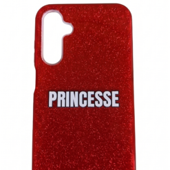 Coque GLITZERA Paillettes PRINCESSE ROUGE Samsung A14