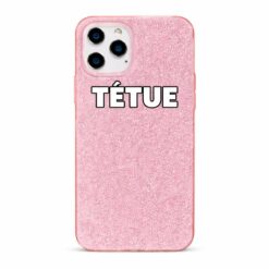 Coque GLITZERA Paillettes TETUE PINK iPhone 16E / 17E