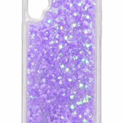 Coque Paillette Coeur Violet iPhone 13 Mini / 12 Mini